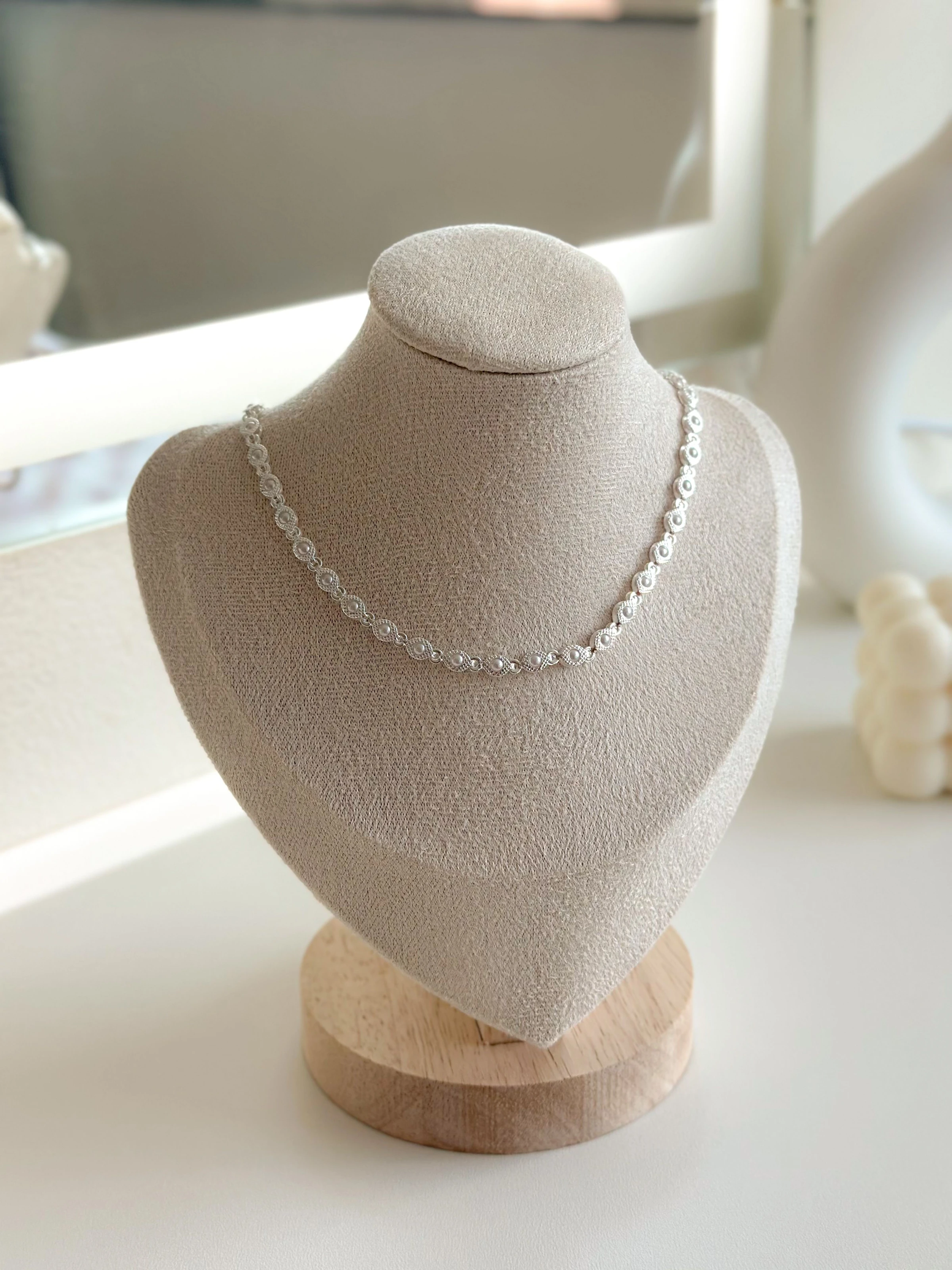 Choker pérola folheado  - 1