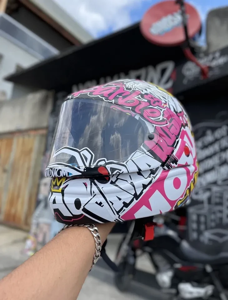 Capacete feminino San Marino adesivado(coelhinha) - 2