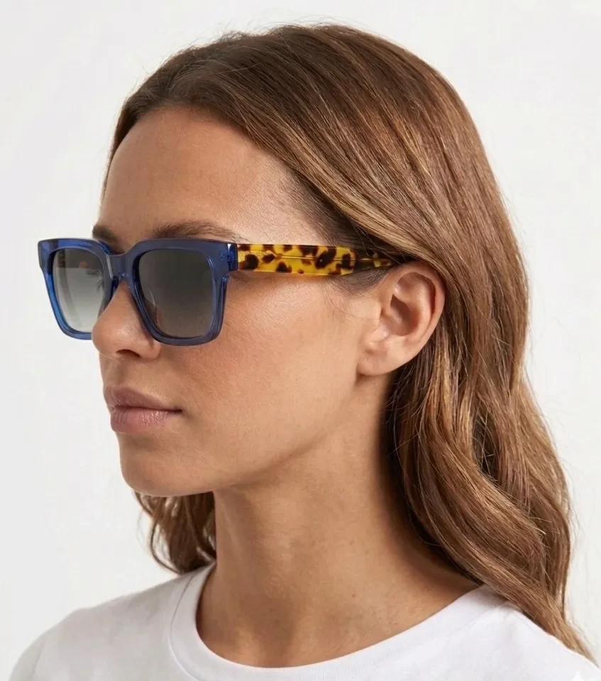 Oculos de sol polarizado Ilumil HQ2025 azul haste tartaruga - 5