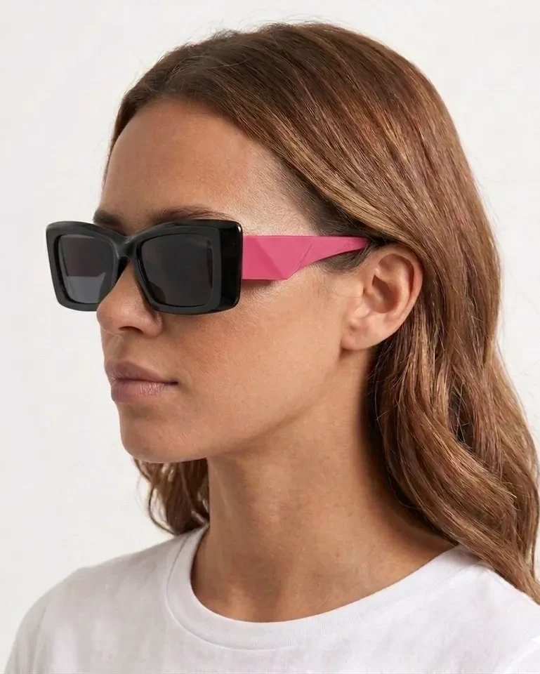 Oculos de sol Ilumil Q9285  Preto Aste rosa  - 4