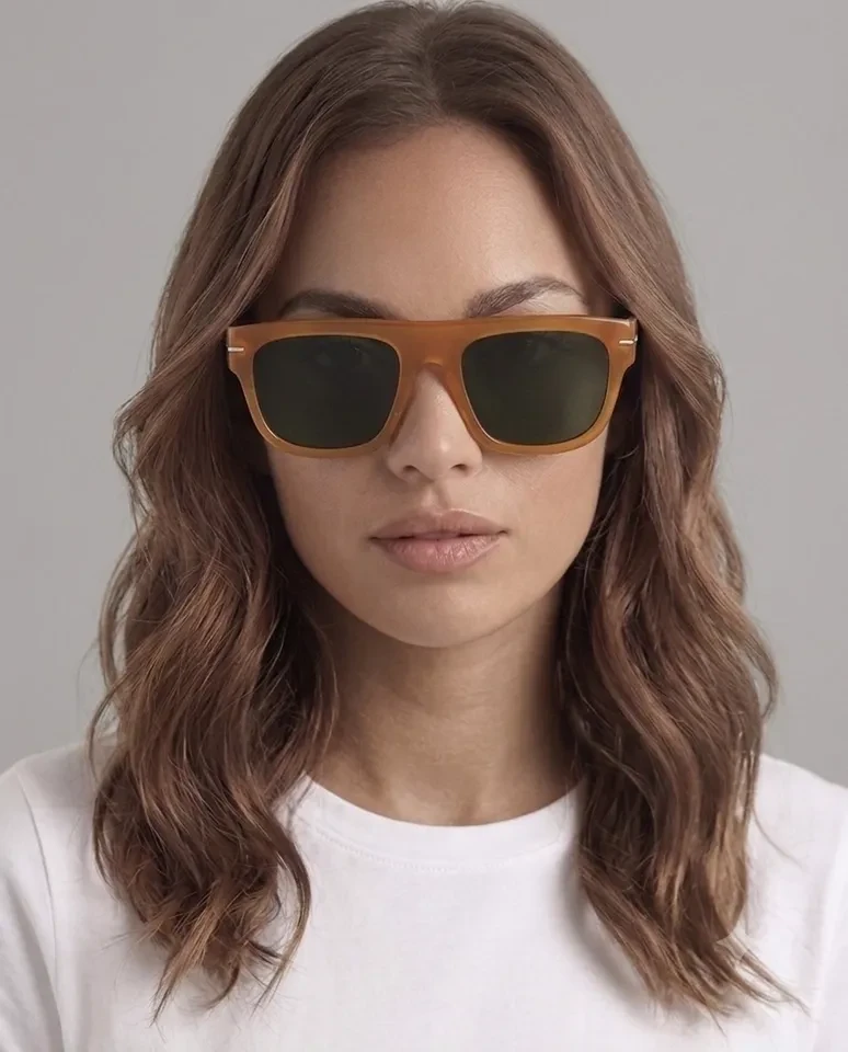 Oculos de sol Ilumil Polarizado Palermo Caramelo Marron  - 3