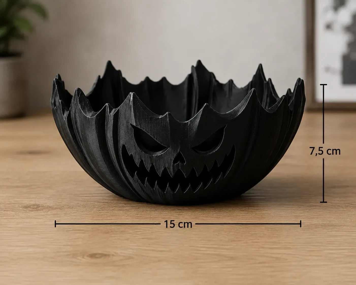 Bowl Decorativo Halloween Bat Pumpkin – Porta-Doces e Utilitário Dark - 1