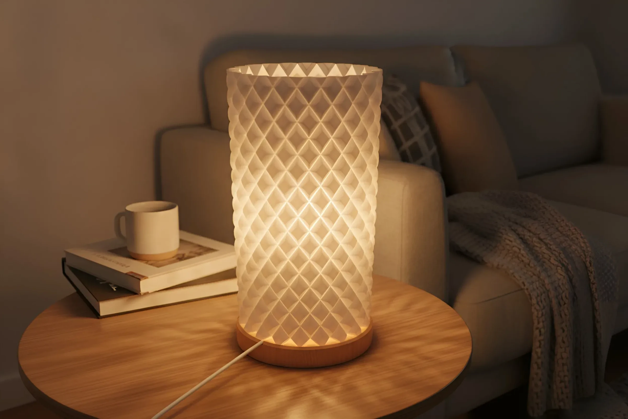 Luminária de Mesa Geométrica Diamond Warm – Coffee Station Global - 2
