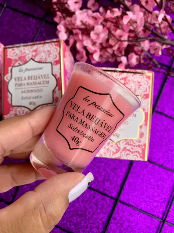 VELA BEIJÁVEL PARA MASSAGEM 40G LINHA PASSION SOFISTICATTO
